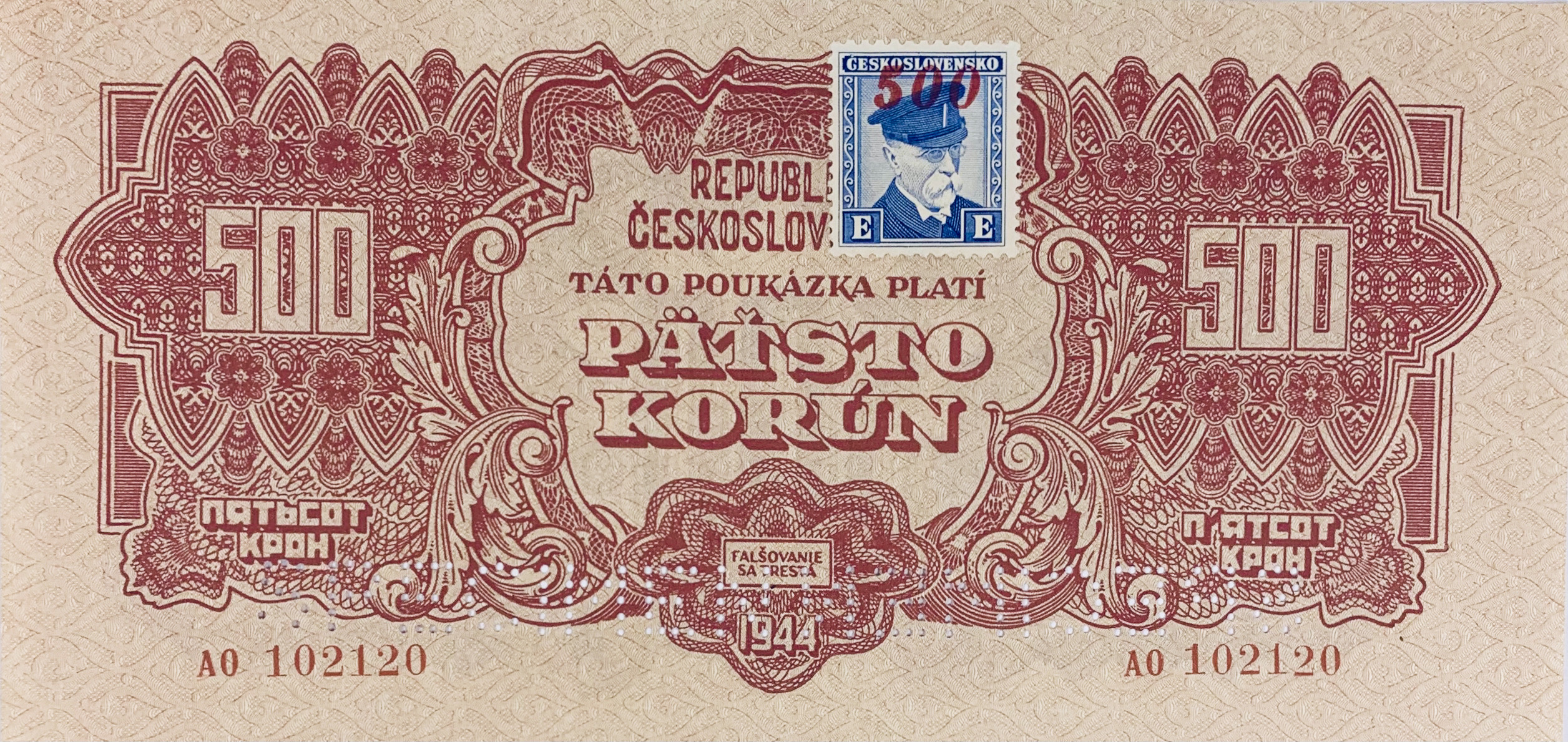 500 korun, 1944 - kolek